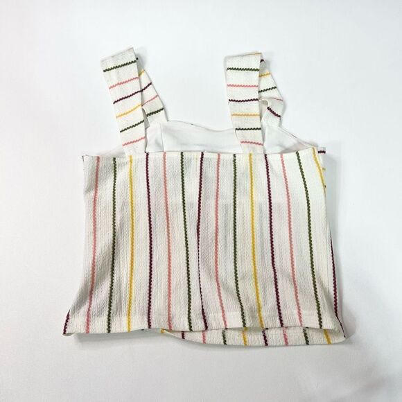 Walter Baker Shirt Womens Small Sleeveless Crop Striped Rainbow Ladies NEW - Picture 7 of 8